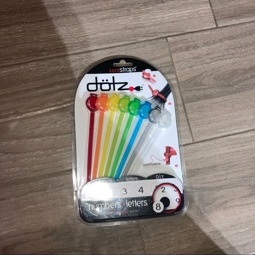 dots cord straps  8 ct. Colorful cord straps